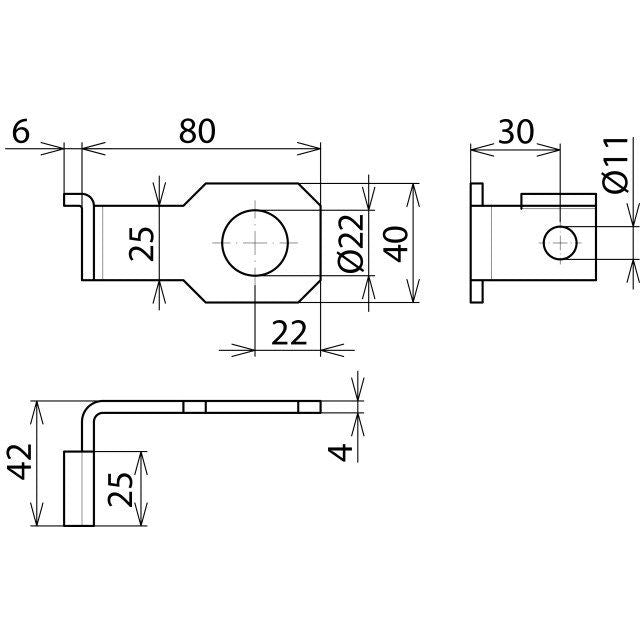 DEHN - Zubehör/Ersatzteile für Überspannungsschutz Informations-/MSR-Technik Anschlussbügel AB EXFS IF1 W 22 D=22mm f.M20 abgewin