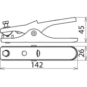 DEHN - Erdanschlussklemme Erdungszange EZ16FL13ASM6V2A L 140mm NIRO