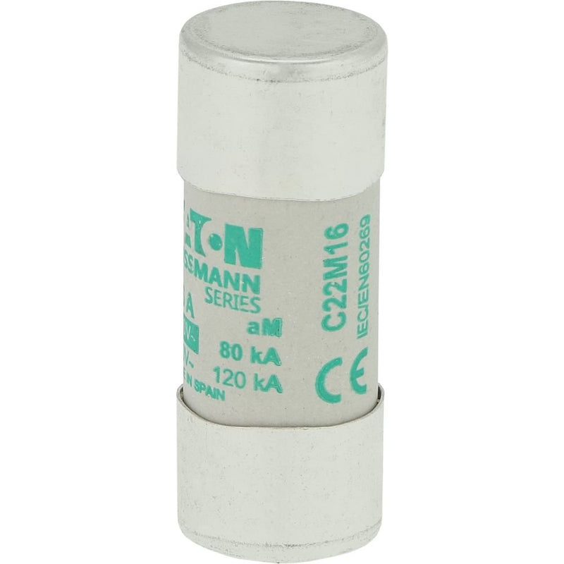 Eaton - Zylindrische Sicherung Sicherungseinsatz Nieders. CYLINDRICA#C22M16 16A AC 690V 80kA − 10 Stück