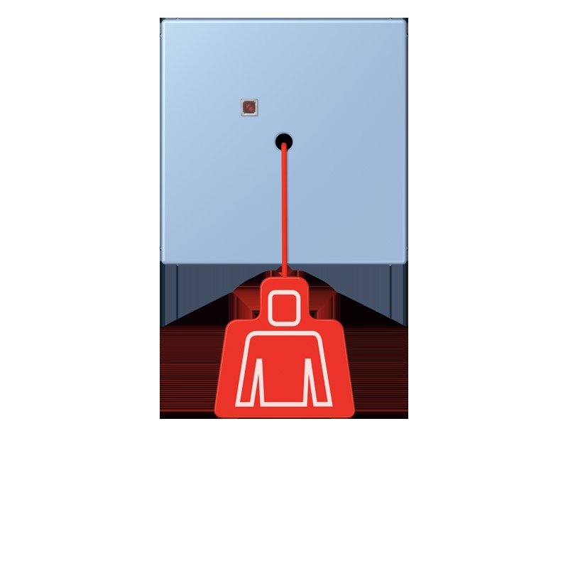 Jung - Behindertenelement für Installationsschalterprogramme Notrufsystem Zugtaster NRS LC 0834 ZT 207 outremer moyen