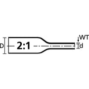 HellermannTyton - Schrumpfschlauch Warmschrumpfschlauch Tredux-38,1/19,1-BK