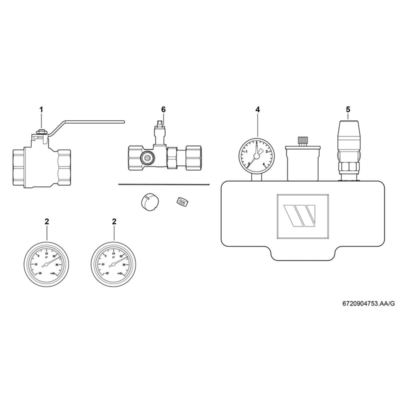 Bosch Thermotechnik - Zubehör/Ersatzteile für Wärmepumpe Solekreissystempaket NR1123