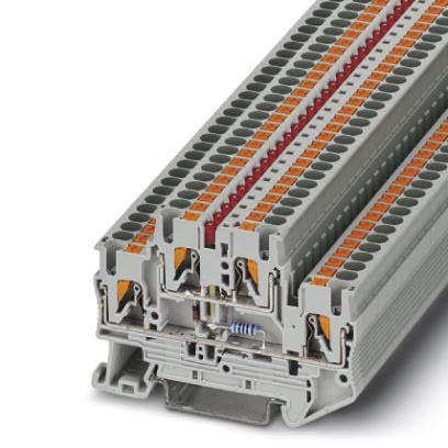 Phoenix Contact - Bauelement-Reihenklemme Doppelstockklemme PTTB 2,5-ILA 100 0,14qmm-4qmm grau − 50 Stück