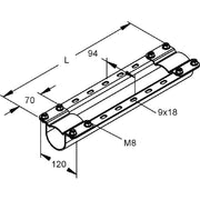 Rico - Montagematerial für Kabeltragsystem Schalterträger 161V7-300 f.Kabelschutzrohr vz