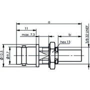 Telegärtner - Koax-Steckverbinder BNC-Kabeleinbaubuchse 100023379 50Ohm cr/cr