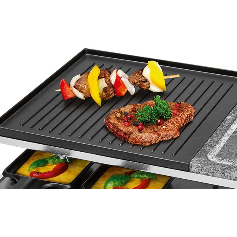 PROFICOOK - Raclette m.heißem Stein PC-RG1144 inox 10Pfännchen