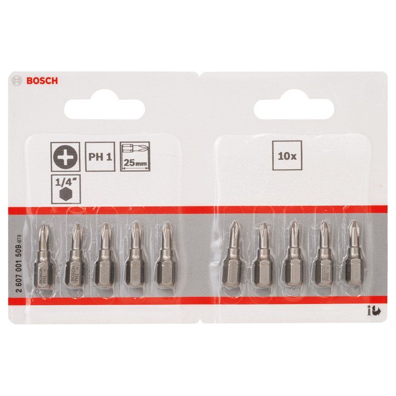 Bosch - Bit Schrauberbit Extra-Hart PH 2607001509 1 25 mm 10er-Pack