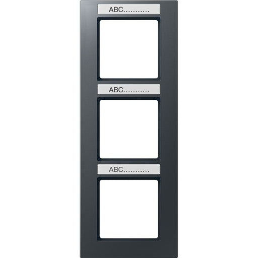 Jung - Abdeckrahmen Rahmen 3-f Schriftf. senkr AC 583 BFNA ANM anthrazit matt