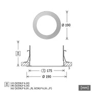 LTS Licht&Leuchten - Mechanisches Zubehör/Ersatzteile für Leuchten Einbaurahmen SCER 6.111 si 1-flammig