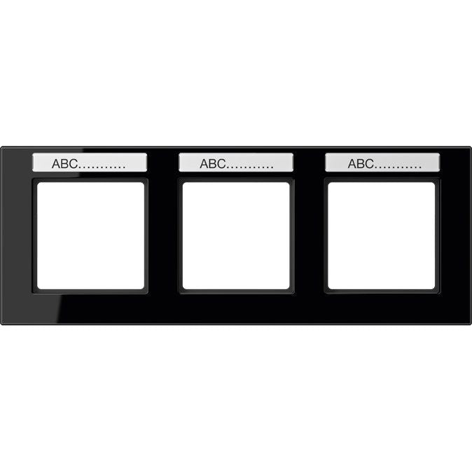 Jung - Abdeckrahmen Rahmen 3-f Schriftf.waager AC 5830 BFNA SW schwarz