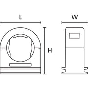 HellermannTyton - Rohrschelle Clip AFCP33-PA66-BK-10ST f.Metallschläuche − 10 Stück