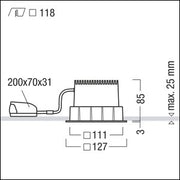 Zumtobel Group - Decken-/Wandleuchte LED-Decken-Einbauleuchte 2LIGHT-M #62910309 930