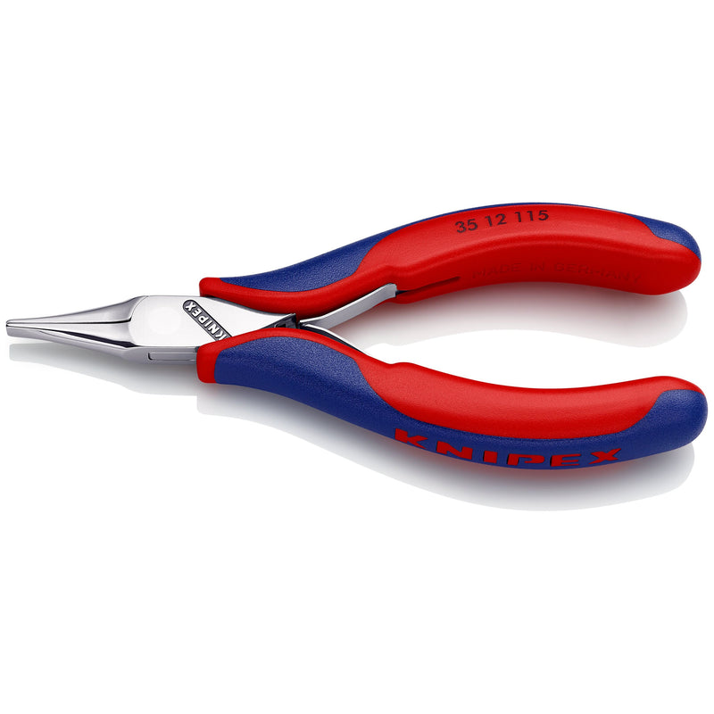 Knipex - Flachzange Elektronik-Greifzange 35 12 115 spiegelpoliert,115mm