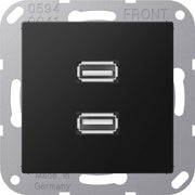 Jung - Multifunktions-Anschlussdose Multimedia-Anschlusssystem MA A 1153 SWM graphitschwarz matt