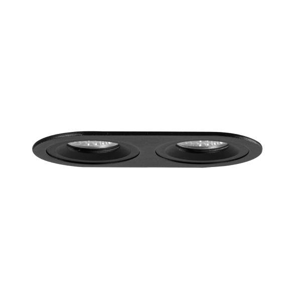 Brumberg Leuchten - Downlight/Strahler/Flutlicht Einbaumodul oval 45021180 strukturschwarz