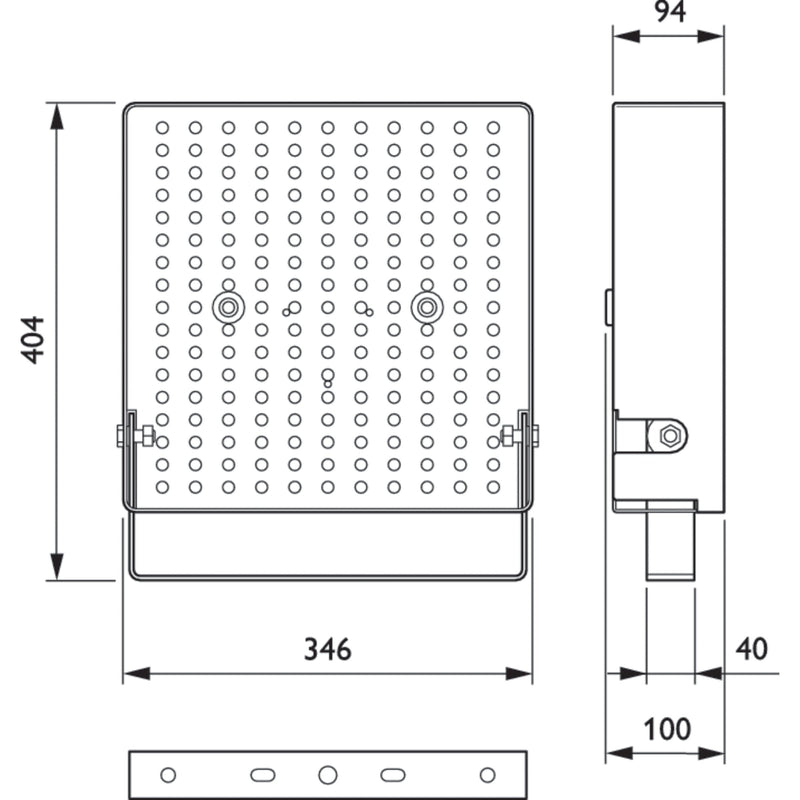 Philips Lighting - Mechanisches Zubehör/Ersatzteile für Leuchten Rahmen mit Bügel ZBP333 MB WH SET