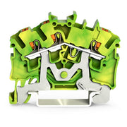 WAGO - Schutzleiter-Reihenklemme 3-LeiterSchutzleiterklemme 2202-6307 mit Drücker,2,5 mm² − 100 Stück