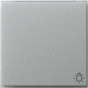 Gira - Abdeckung/Bedienelement für Installationsschalterprogramme Wippe Symb. Licht 328565 (WG UP) F Alu