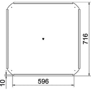OBO Bettermann - Deckel Kreuzstück für Kabeltragsystem Deckel für Kreuzung RKD 600 A2 B600mm