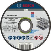 Bosch - Trenn-/Schleifscheibe PRO Stainless Steel and 2608603169 Metal Trennscheibe