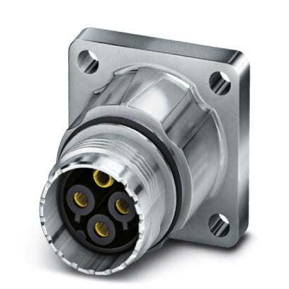 Phoenix Contact - Rundsteckverbinder, feldkonfektionierbar (Industriesteckverbinder) Gerätesteckverbinder ST-3ES1N8AWK00S Vorderwand