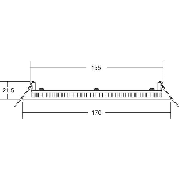Brumberg Leuchten - Downlight/Strahler/Flutlicht LED-Einbaupanel 350 mA 12452173 2700/3300/4000K