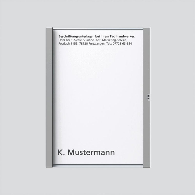 Siedle&Söhne - Zubehör/Ersatzteile für Türkommunikation Namensschild titan-met kpl 200029785-00 f.TM 612-1 TM