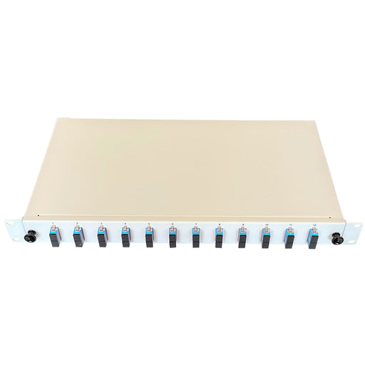 Paschke - Patchpanel LWL Spleissbox ausziehbar 19" 443804-12SA 12x SCd OS2 BLAU