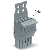 WAGO - Ein- und mehrpolige Klemmenleiste 1-Leiter-Federleiste 2022-105/134-000 CAGECLAMP,4mm²,gr − 50 Stück