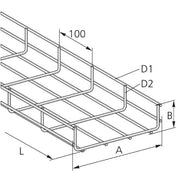 Pflitsch - Gitterrinne Gitterkanal GKX 53x46 S U-Form,L=2500mm