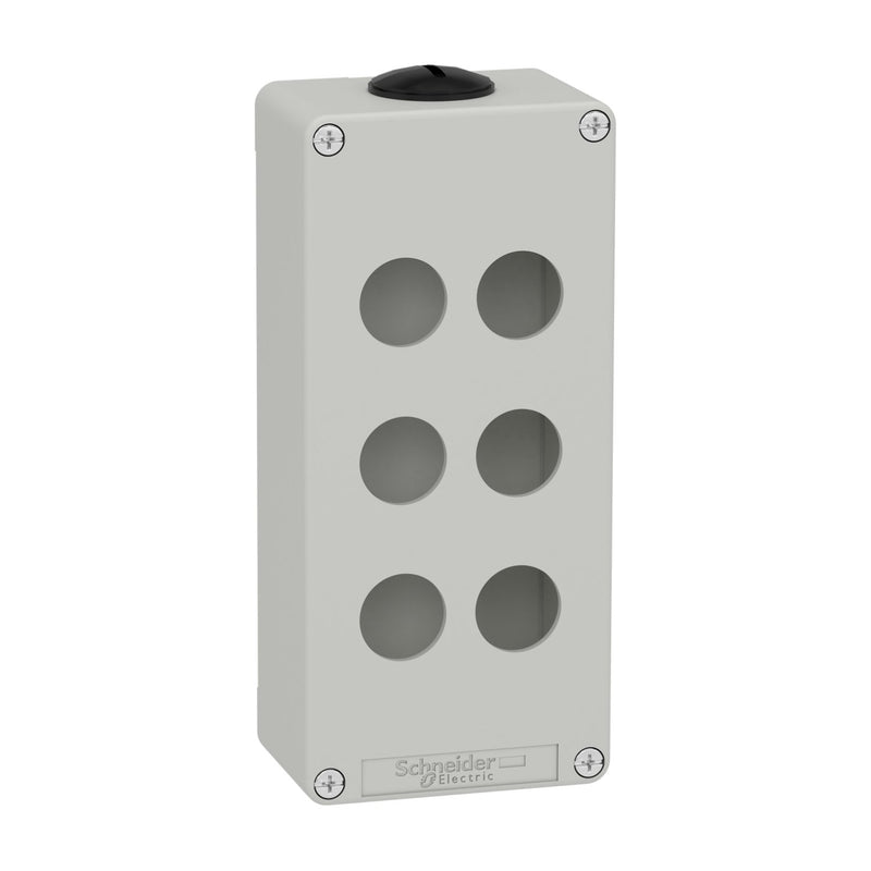 Schneider Electric - Gehäuse für Befehls- und Meldegeräte Leergehäuse XAP, Metall XAPD3206 grau, für 6x22mm