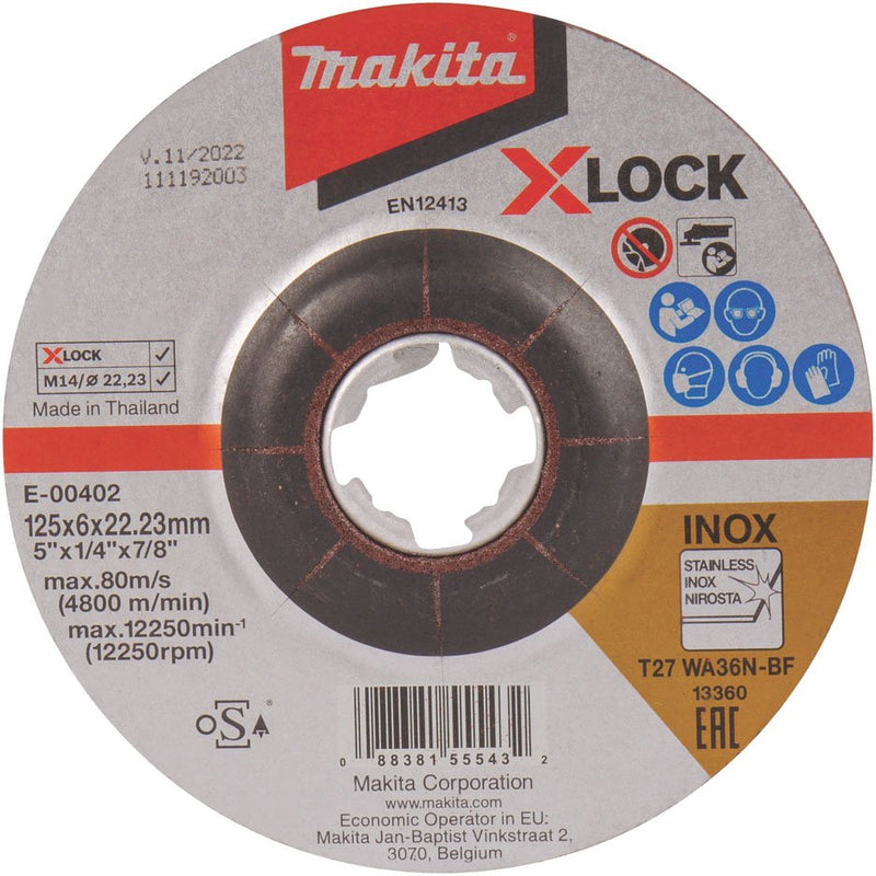 Makita - Trenn-/Schleifscheibe Schruppscheibe E-00402 125x6mm INOX