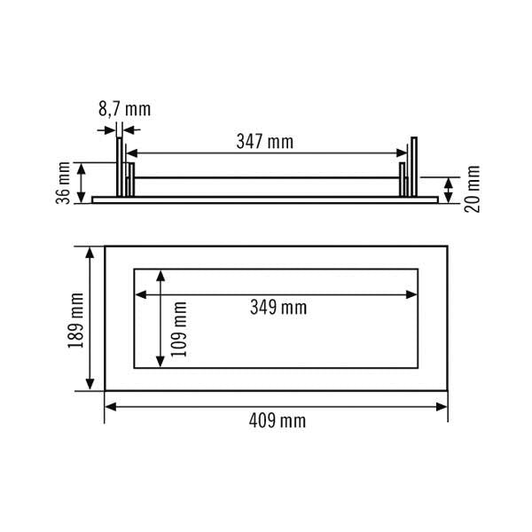 ESYLUX - Mechanisches Zubehör/Ersatzteile für Leuchten Einbaurahmen universal SLX/ELXM #EN10077104 370