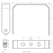 EVN Lichttechnik - Mechanisches Zubehör/Ersatzteile für Leuchten Montagebügel HBM65BB