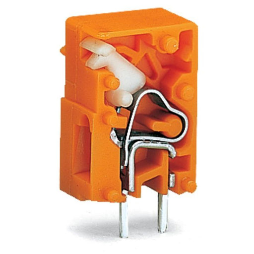 WAGO - Leiterplattenklemme Anreihbare Leiterplattenk. 741-912 Drücker,2,5mm²,or − 100 Stück
