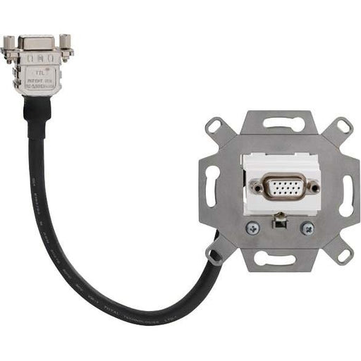 Rutenbeck - Einsatz/Abdeckung für Kommunikationstechnik VGA-Anschlussdose KM-VGA KP Up 0 rw 1-fach − 1 Stück