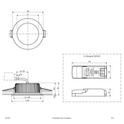 EVN Lichttechnik - Downlight/Strahler/Flutlicht LED-Deckeneinbauleuchte L44101301 chr/sat 6000K 350mA IP44