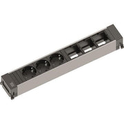 Bachmann - Mehrfachsteckdose Steckdoseneinheit 916.007 schwarz,alu,6-fach