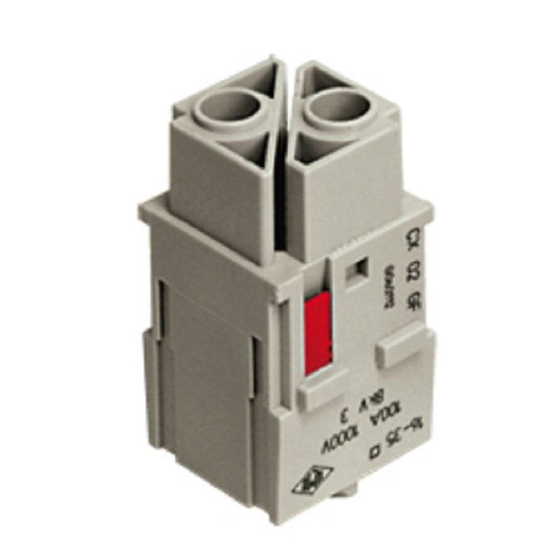 Ilme - Kontakteinsatz für Rechtecksteckverbinder Buchseneinsatz CX 02 GF 2P Crimp 100A 1000V