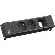 Bachmann - Mehrfachsteckdose Steckdoseneinheit 916.062 3-fach schwarz