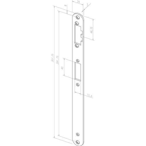 Assa Abloy effeff - Elektrischer Türöffner Mediator Türöffner 65-----60A35E91 m.Radiusschließblech