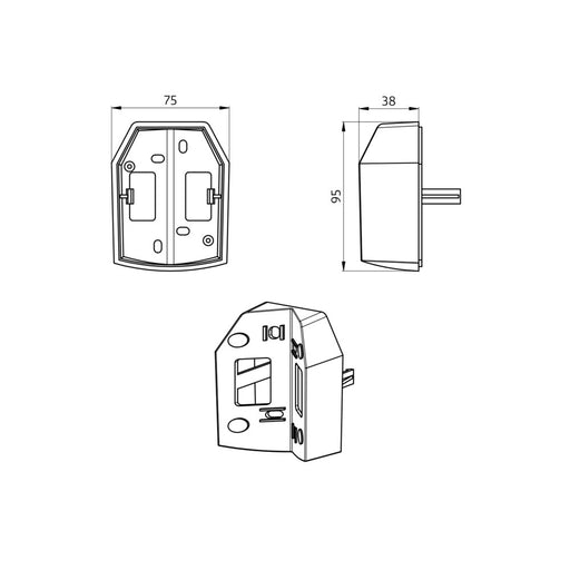 BEG Brück Electronic - Mechanisches Zubehör/Ersatzteile für Leuchten Ecksockel 91305 weiß