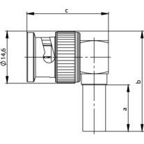 Telegärtner - Koax-Steckverbinder BNC Kabelwinkelstecker 100023304