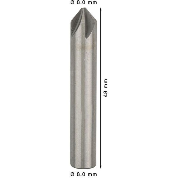 Bosch - Versenkbohrer PRO Steel HSS Kegelsenker, 2608596664 8 x 48 mm, M4