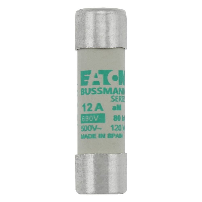 Eaton - Zylindrische Sicherung Sicherungseinsatz Nieders. CYLINDRICA#C14M12 12A AC 690V 80kA − 10 Stück