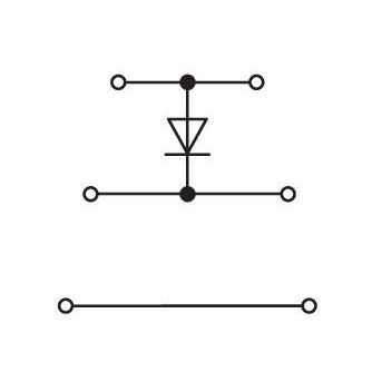 WAGO - Bauelement-Reihenklemme Bauelementklemme 2002-3211/1000-411 Diode 1N4007,grau − 50 Stück