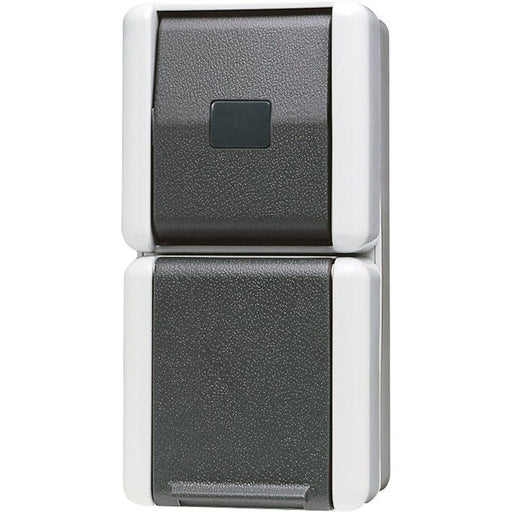 Jung - Schalter-/Steckdosenkombination SCHUKO-Steckdose 871 W 16A 250V mit Taster