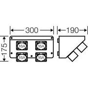 Hensel - Pultsystem Mi Connection Box Mi CB 19 4xCEE 16A, 3p., 230V