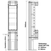 GSAB Elektrotechnik - Anschlussschrank Poller 36P1700K5FP rund mit Sockel