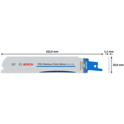 Bosch - Säbelsägeblatt PRO Medium-Thick Metal 2608658992VE(25) precise S937BEF